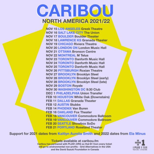 Caribou 2021 Tour dates